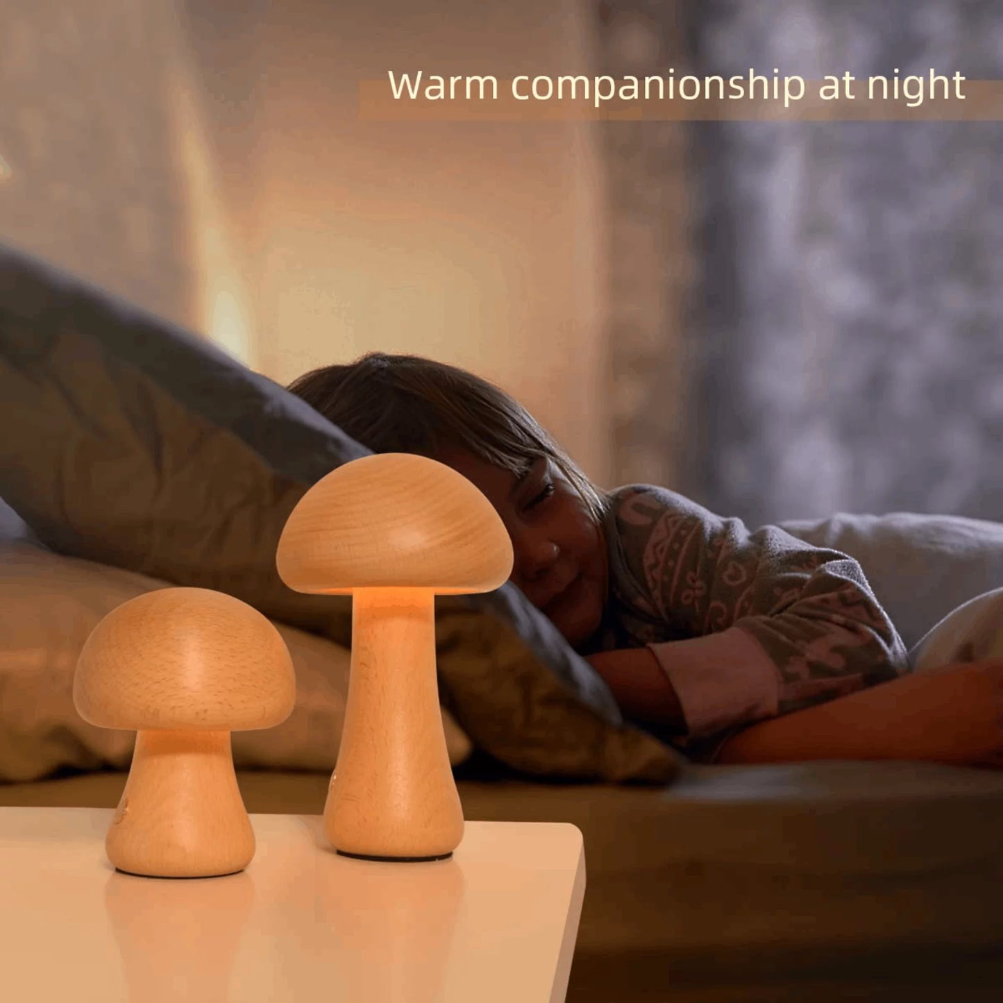 USB Charging Mushroom LED Night Light, Warm White