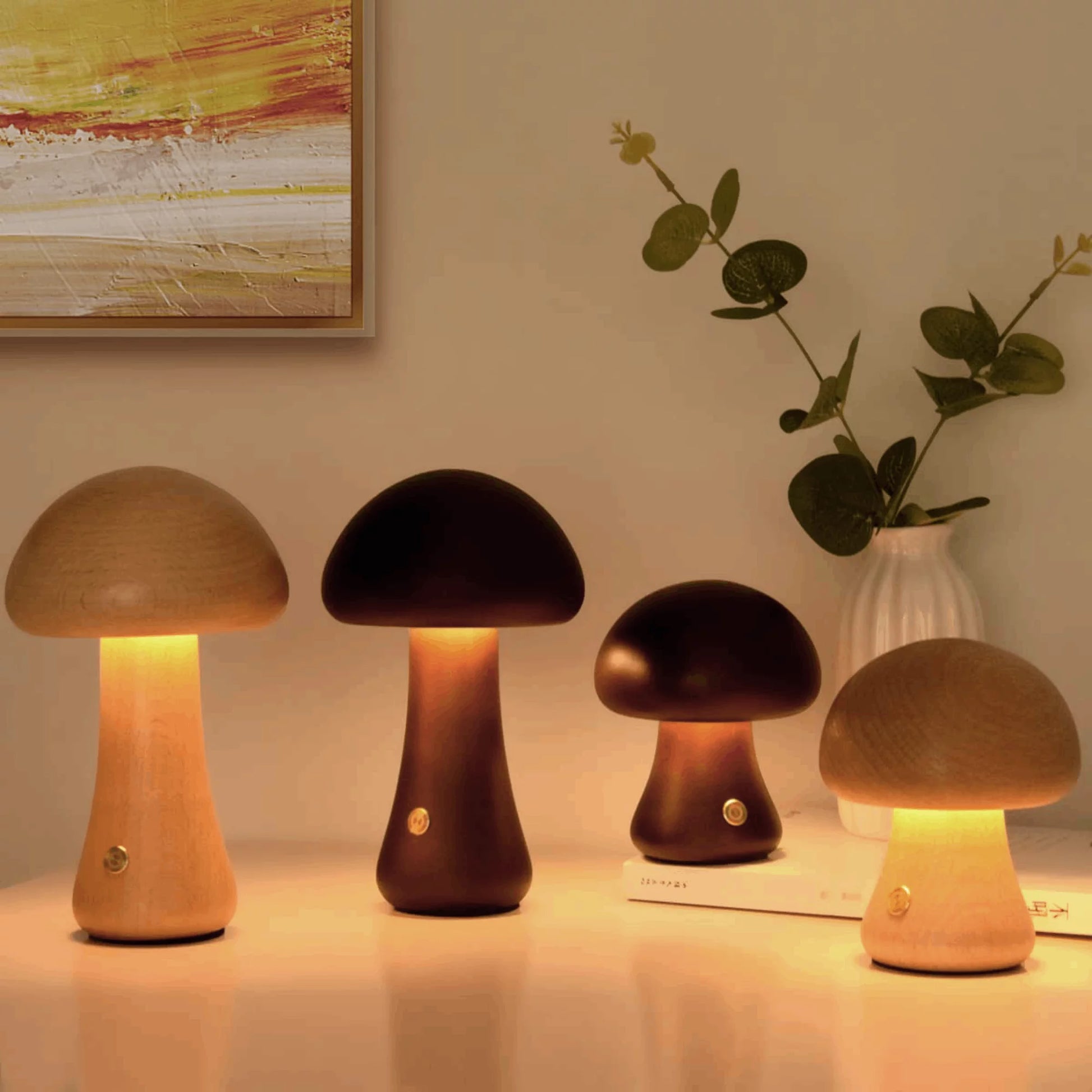 USB Charging Mushroom LED Night Light, Warm White